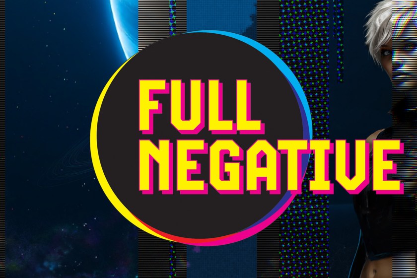 Wrap-around art for the Full Negative cover with the title of the book centered.