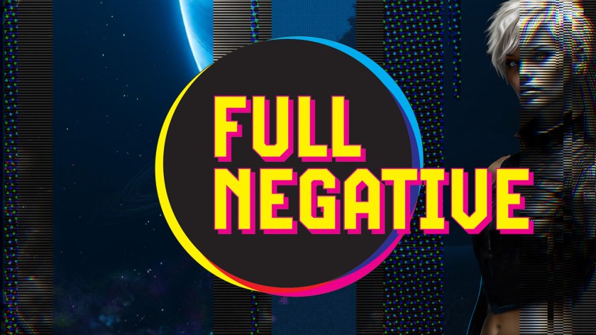 Wrap-around art for the Full Negative cover with the title of the book centered.